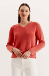 Mineral Wash V-Neck Sweater