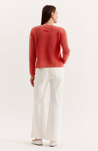 Mineral Wash V-Neck Sweater
