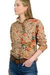 Eyelet Floral Snap Shirt