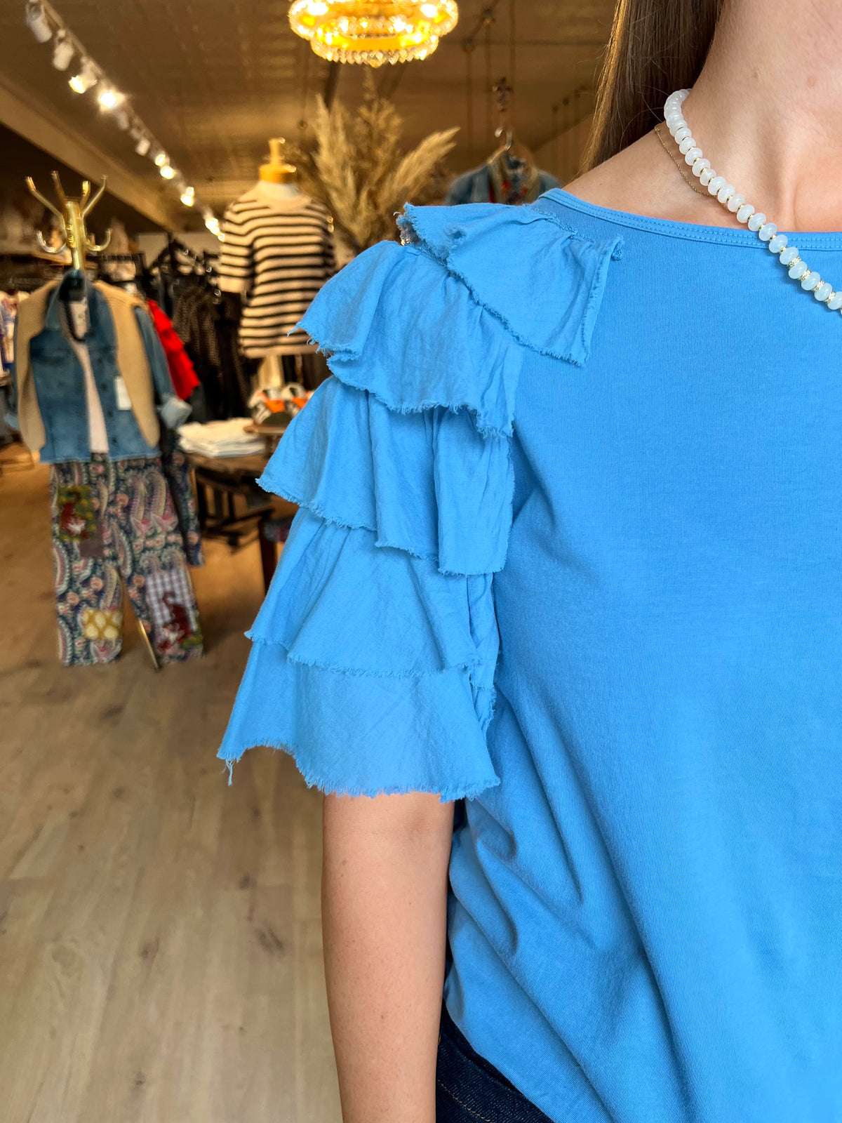 Cheyenne Ruffle Sleeve Tee
