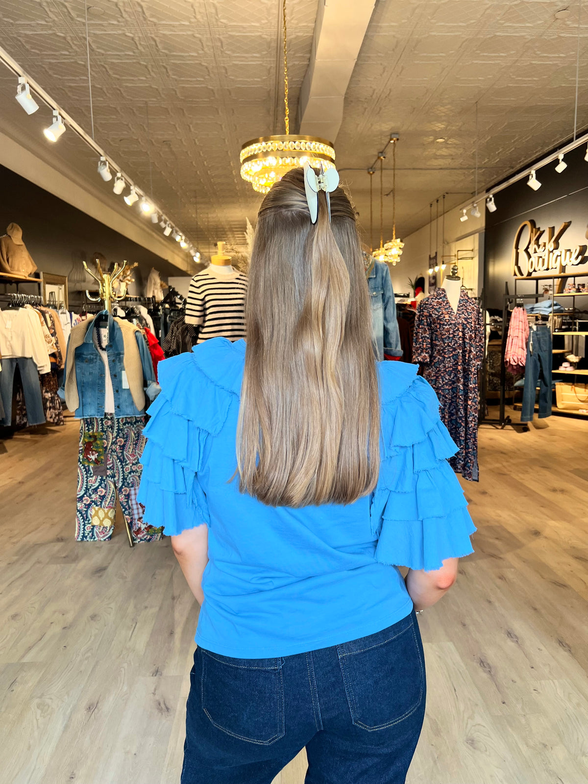 Cheyenne Ruffle Sleeve Tee