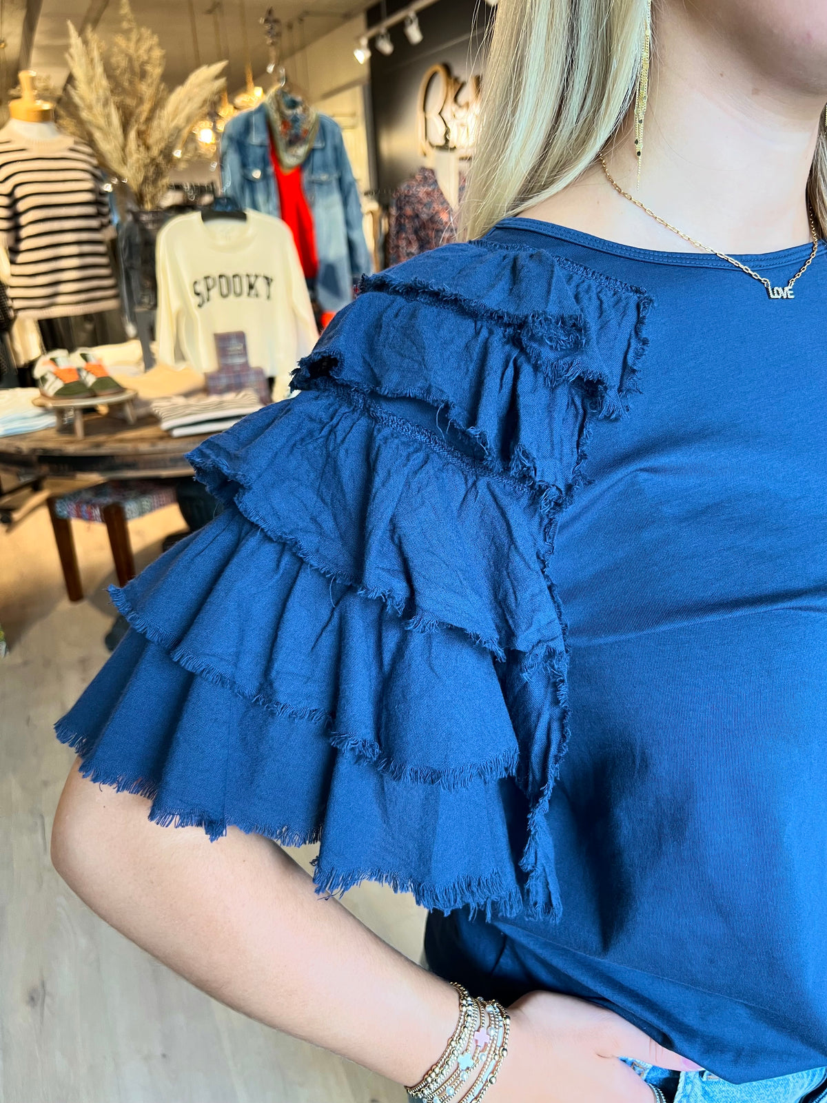Cheyenne Ruffle Sleeve Tee