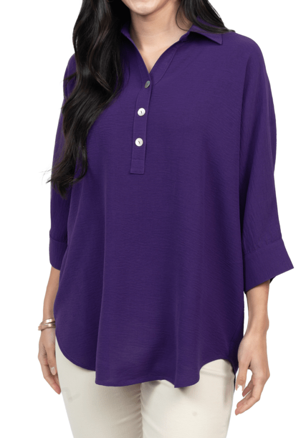 Collared Dolman Popover Top