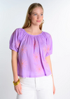 Embroidered Star Flower Top