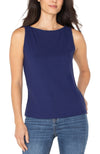Sleeveless Boat Neck Top