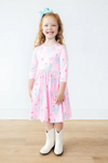 3/4 Sleeve Pocket Twirl Dress