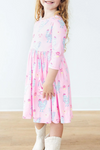 3/4 Sleeve Pocket Twirl Dress