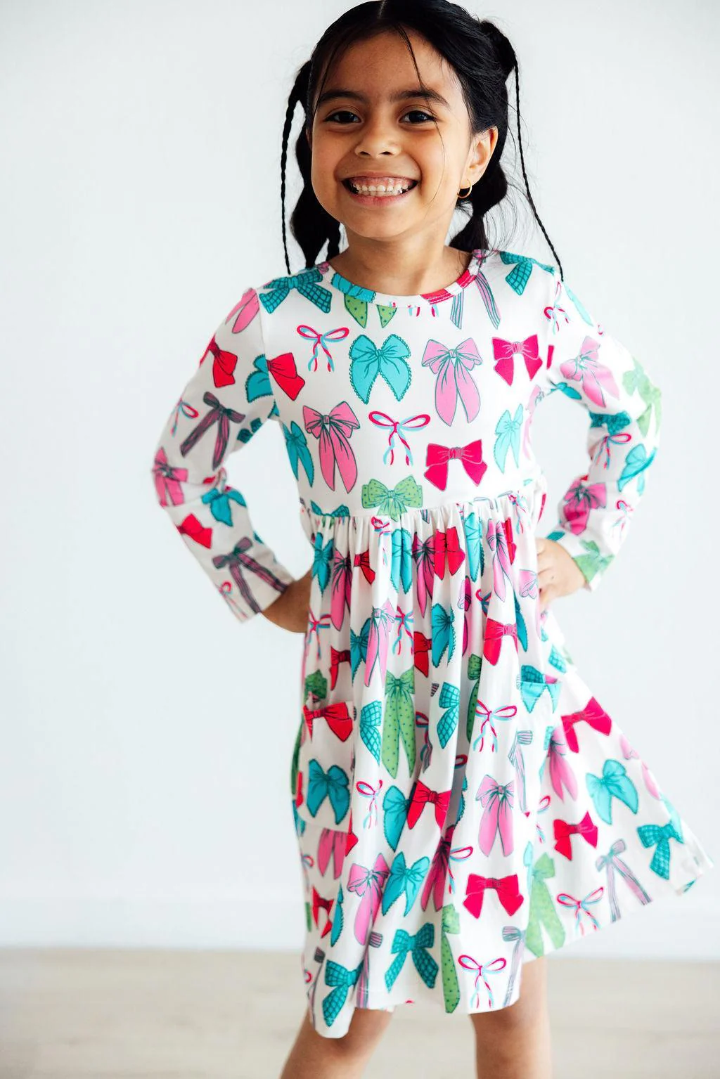 Long Sleeve Pocket Twirl Dress