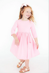 3/4 Sleeve Pocket Twirl Dress