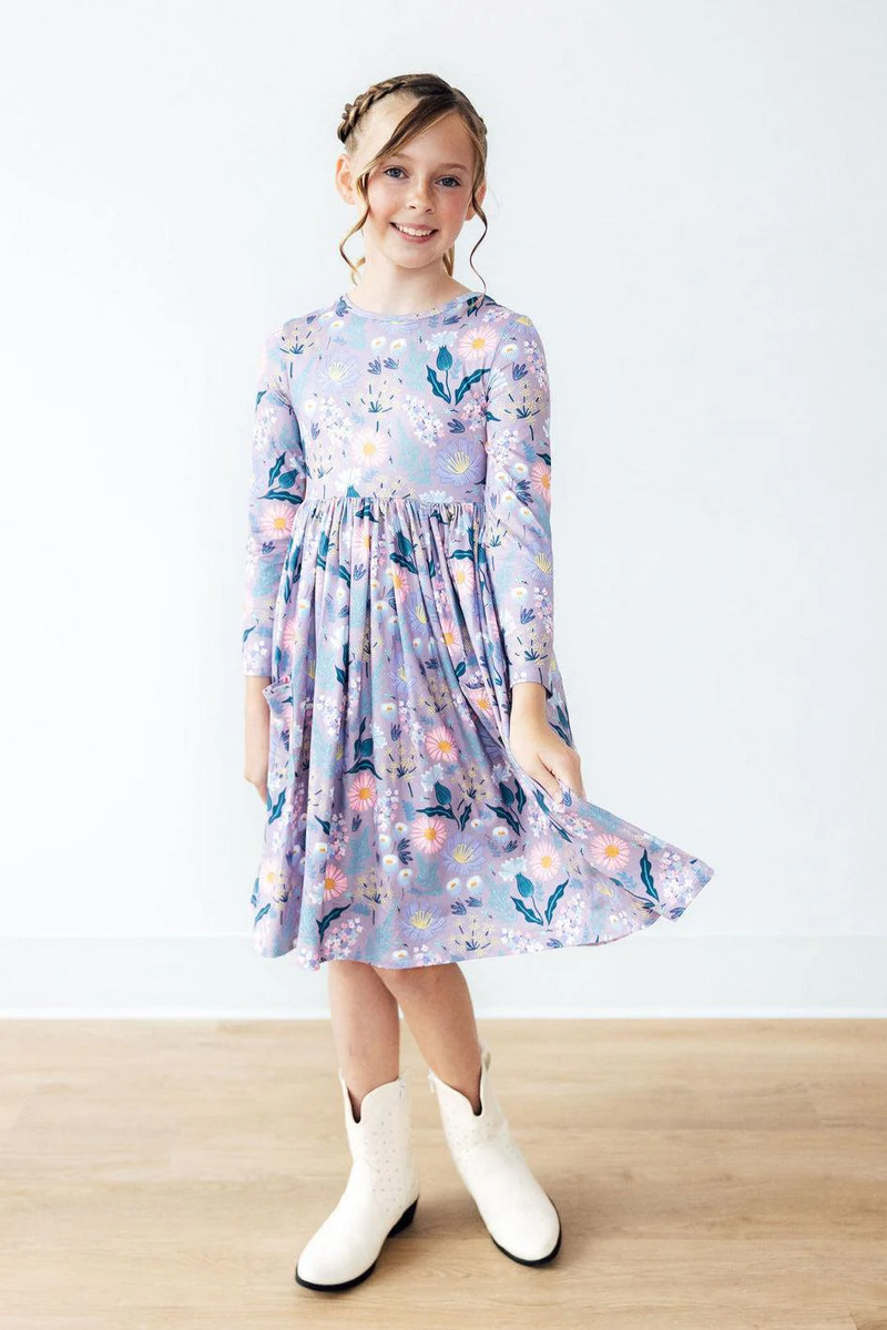 Long Sleeve Pocket Twirl Dress