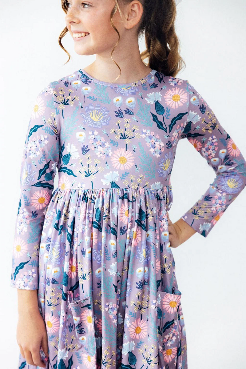 Long Sleeve Pocket Twirl Dress