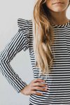 Long Sleeve Ruffle Tee