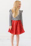 Long Sleeve Ruffle Tee