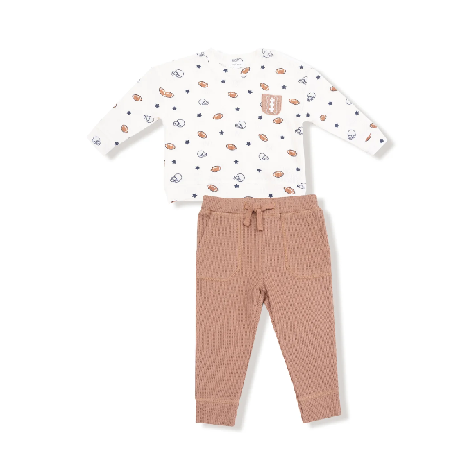 Drop Sleeve Shirt with Pocket and Jogger
