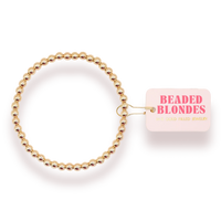 4MM Gold Beaded Bracelet Extended