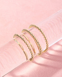 4MM Gold Beaded Bracelet Extended
