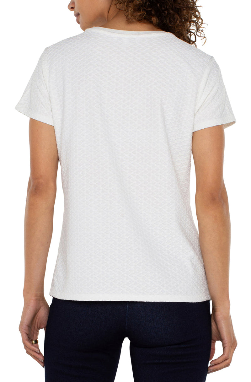 Short Sleeve Crew Neck with Rib Trim