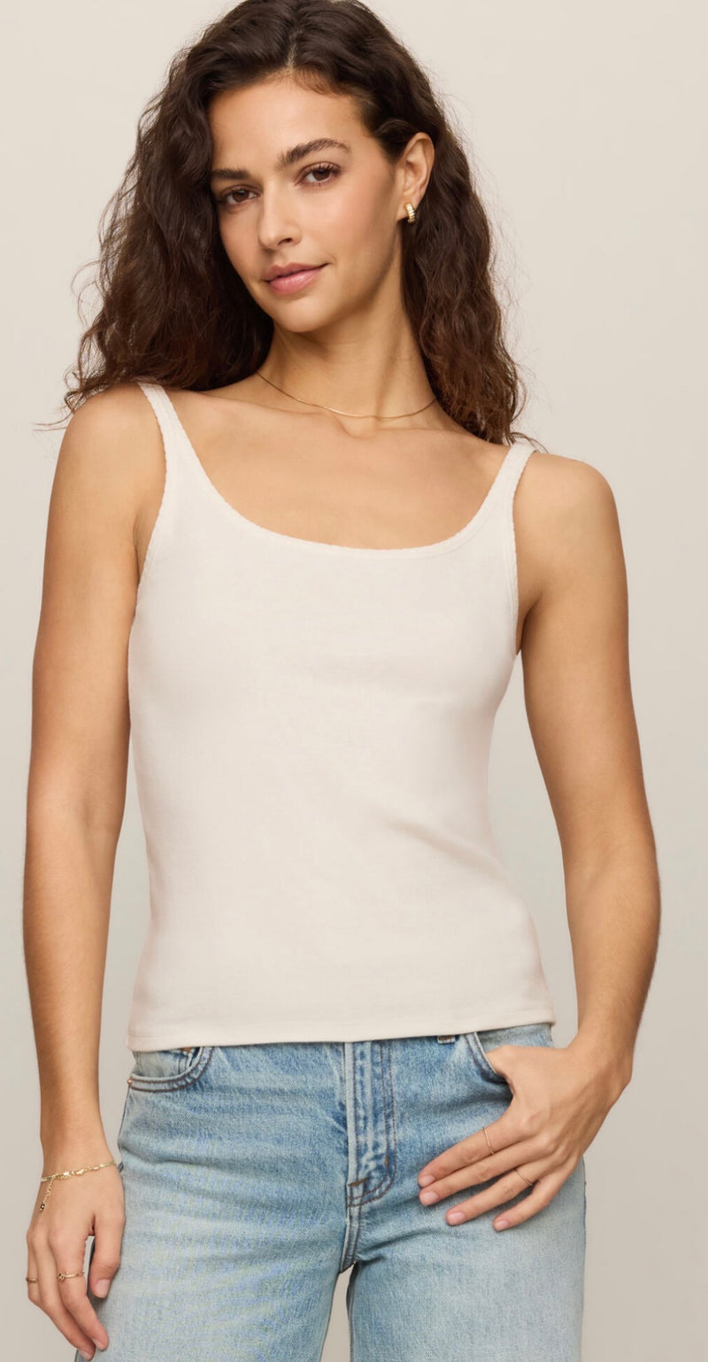 Vale Scalloped Tank Sandstone