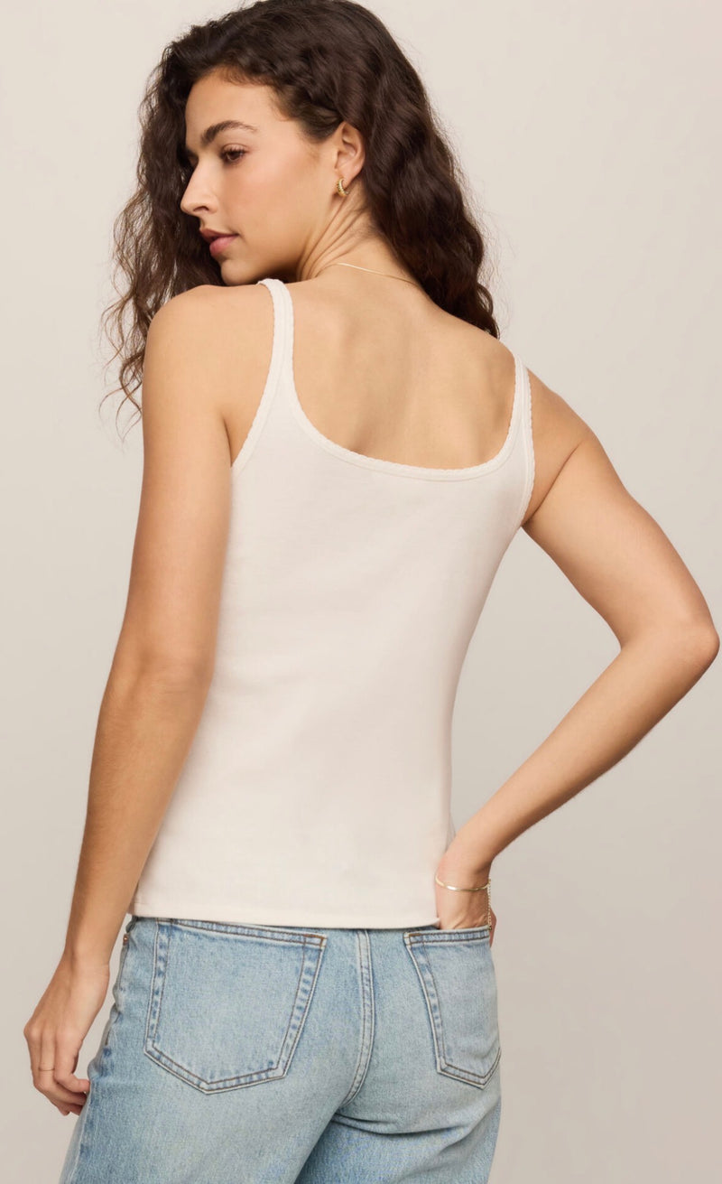 Vale Scalloped Tank Sandstone