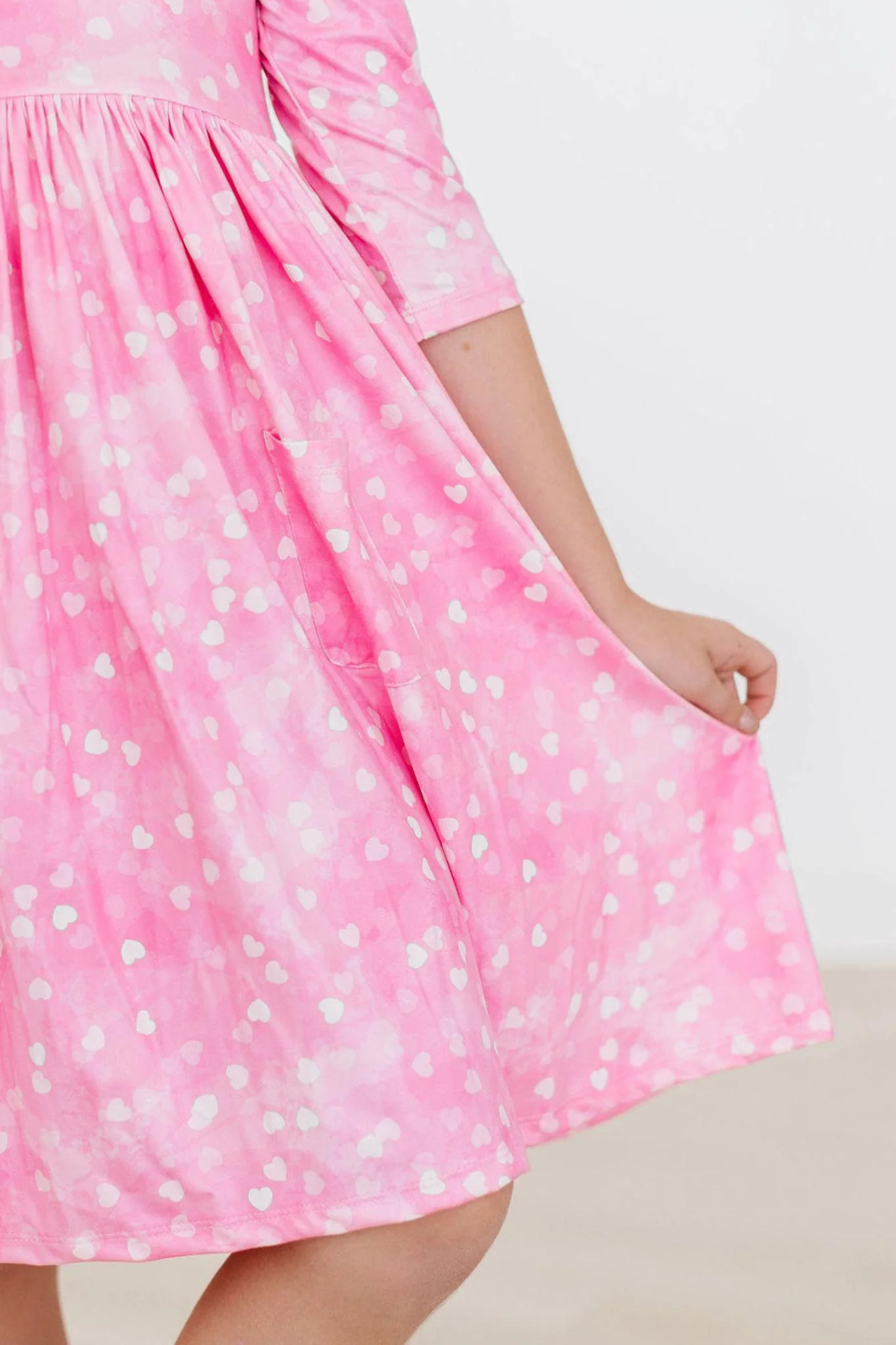 3/4 Sleeve Pocket Twirl Dress