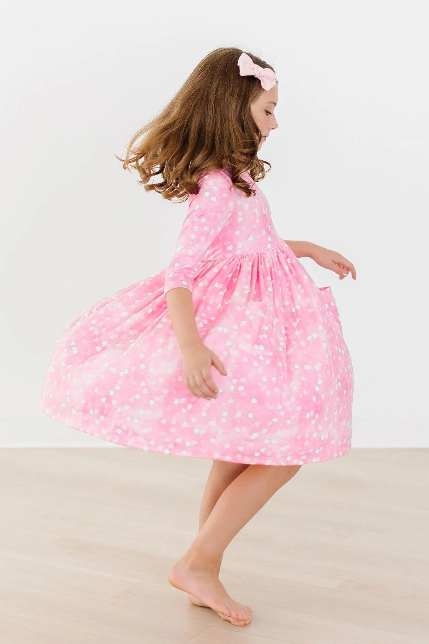 3/4 Sleeve Pocket Twirl Dress