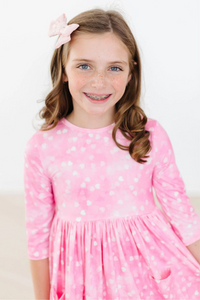 3/4 Sleeve Pocket Twirl Dress