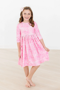 3/4 Sleeve Pocket Twirl Dress