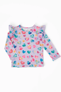Long Sleeve Ruffle Tee