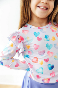 Long Sleeve Ruffle Tee