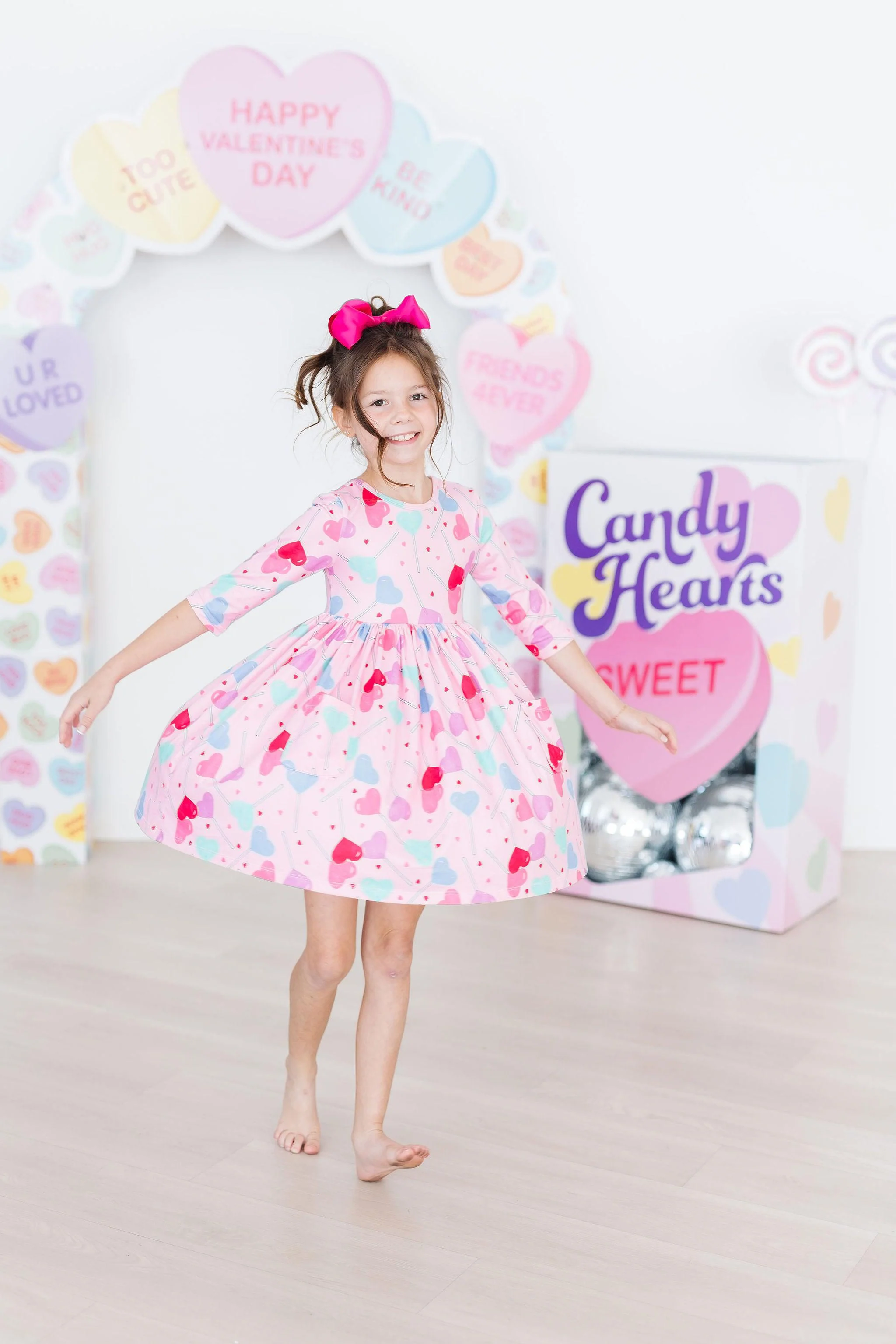 3/4 Sleeve Pocket Twirl Dress