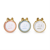 Golden Bow Round Photo Frame
