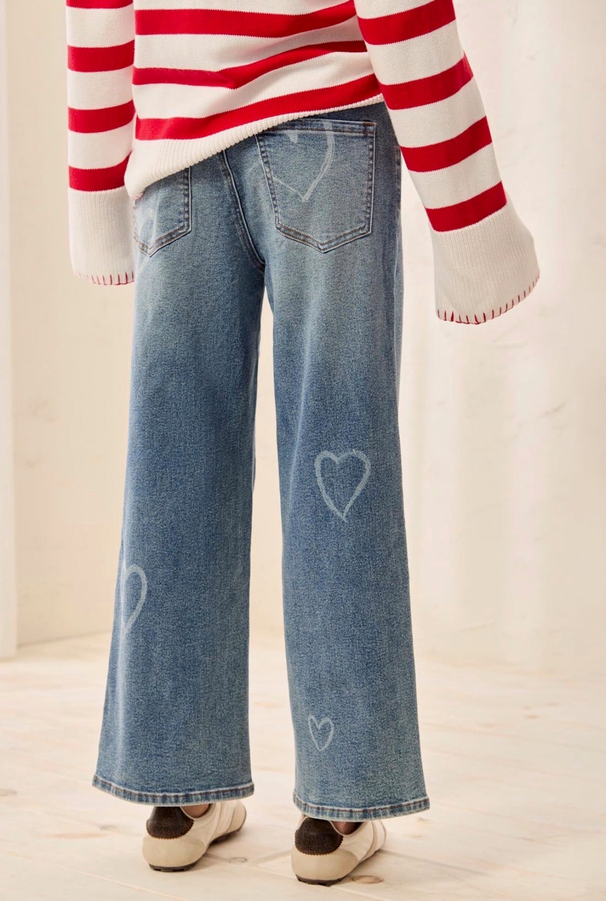 Sophia Curvy Printed Super Straight Ankle Jeans