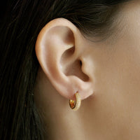 Gold Pave Huggies