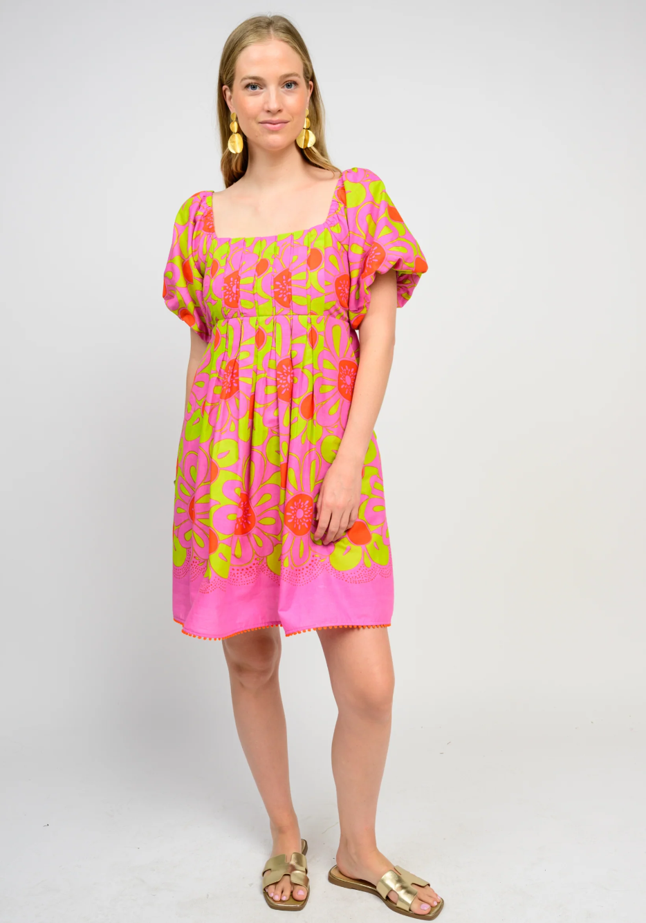 Pop Flower Border Dress