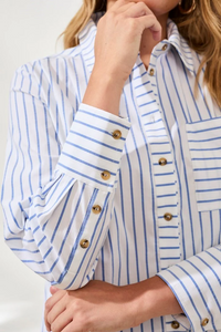 Classic Collared Striped Shirt