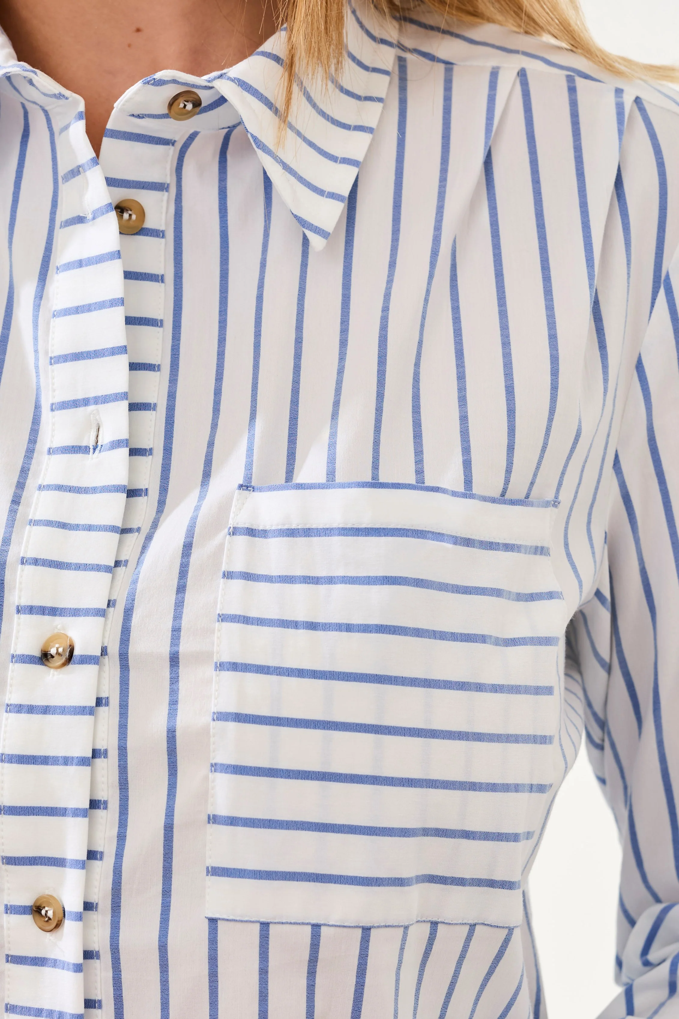 Classic Collared Striped Shirt