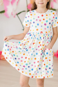Short Sleeve Pocket Twirl Dress