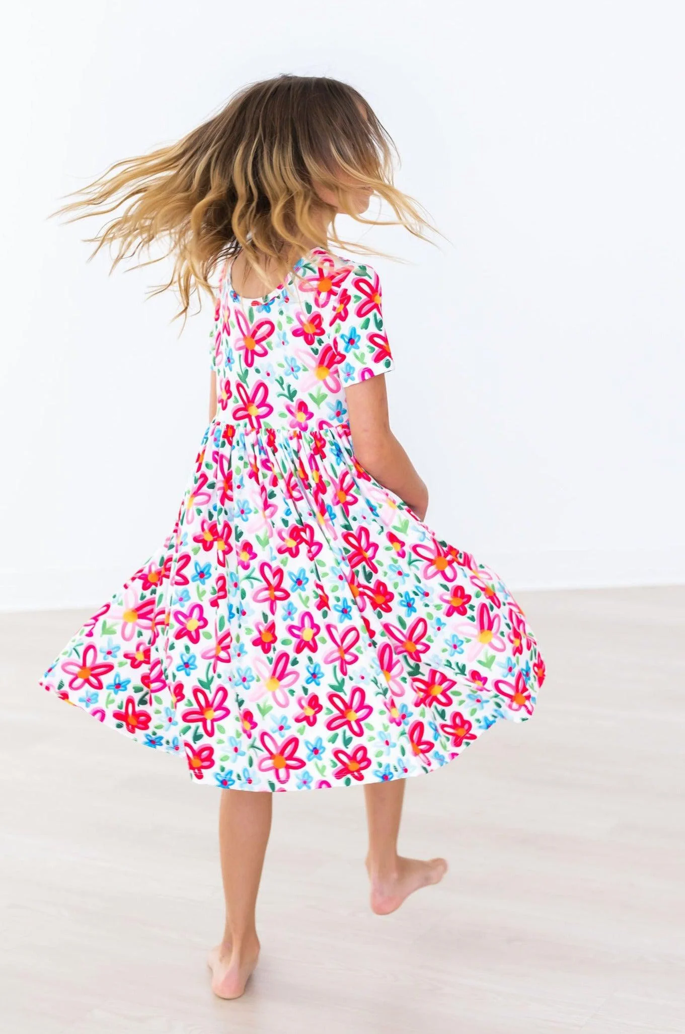 Short Sleeve Pocket Twirl Dress