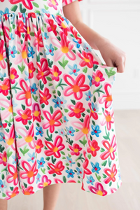 Short Sleeve Pocket Twirl Dress