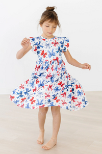 Flutter Sleeve Twirl Dress