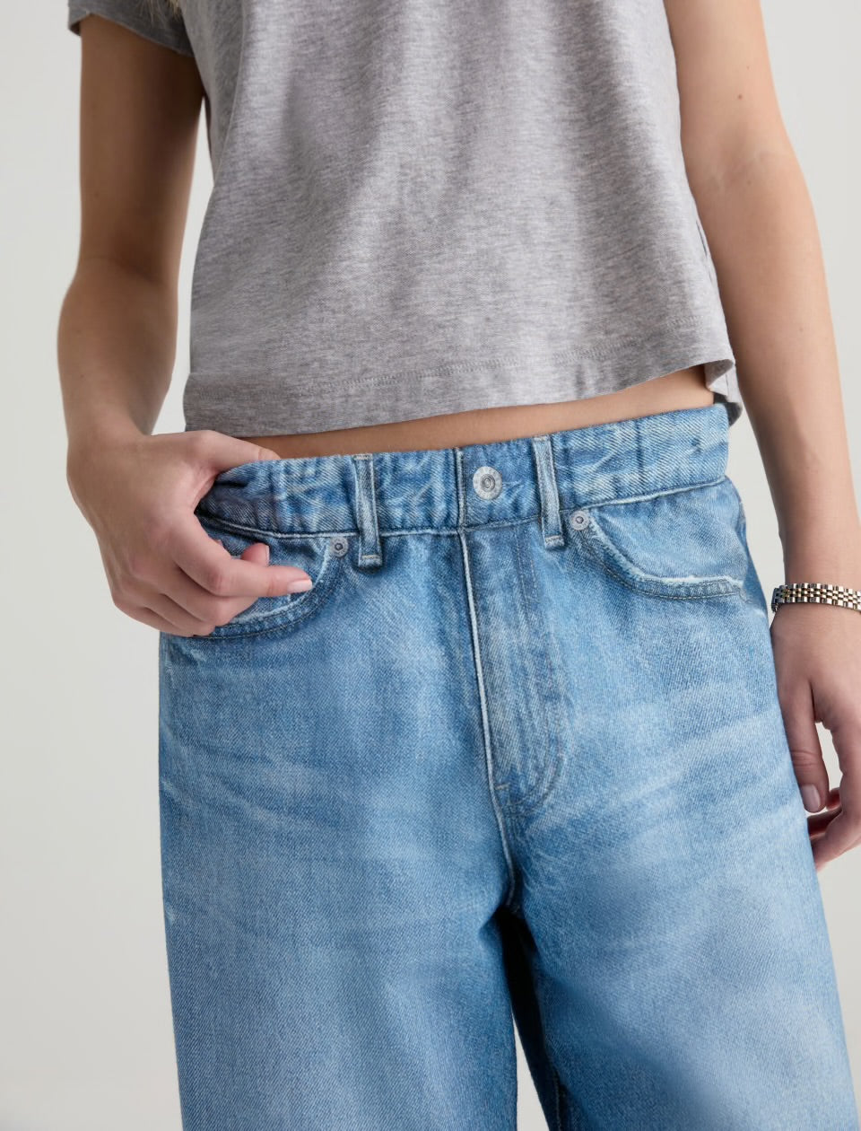 Adria Off-Duty Denim Sweatpant