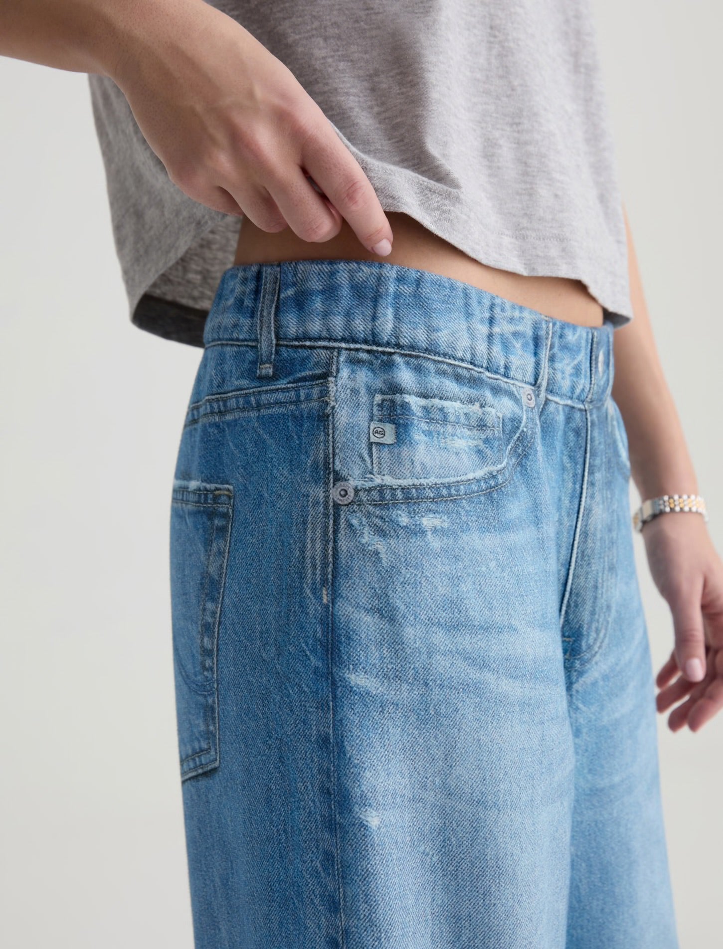 Adria Off-Duty Denim Sweatpant