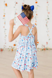 Ruffle Cross Back Dress