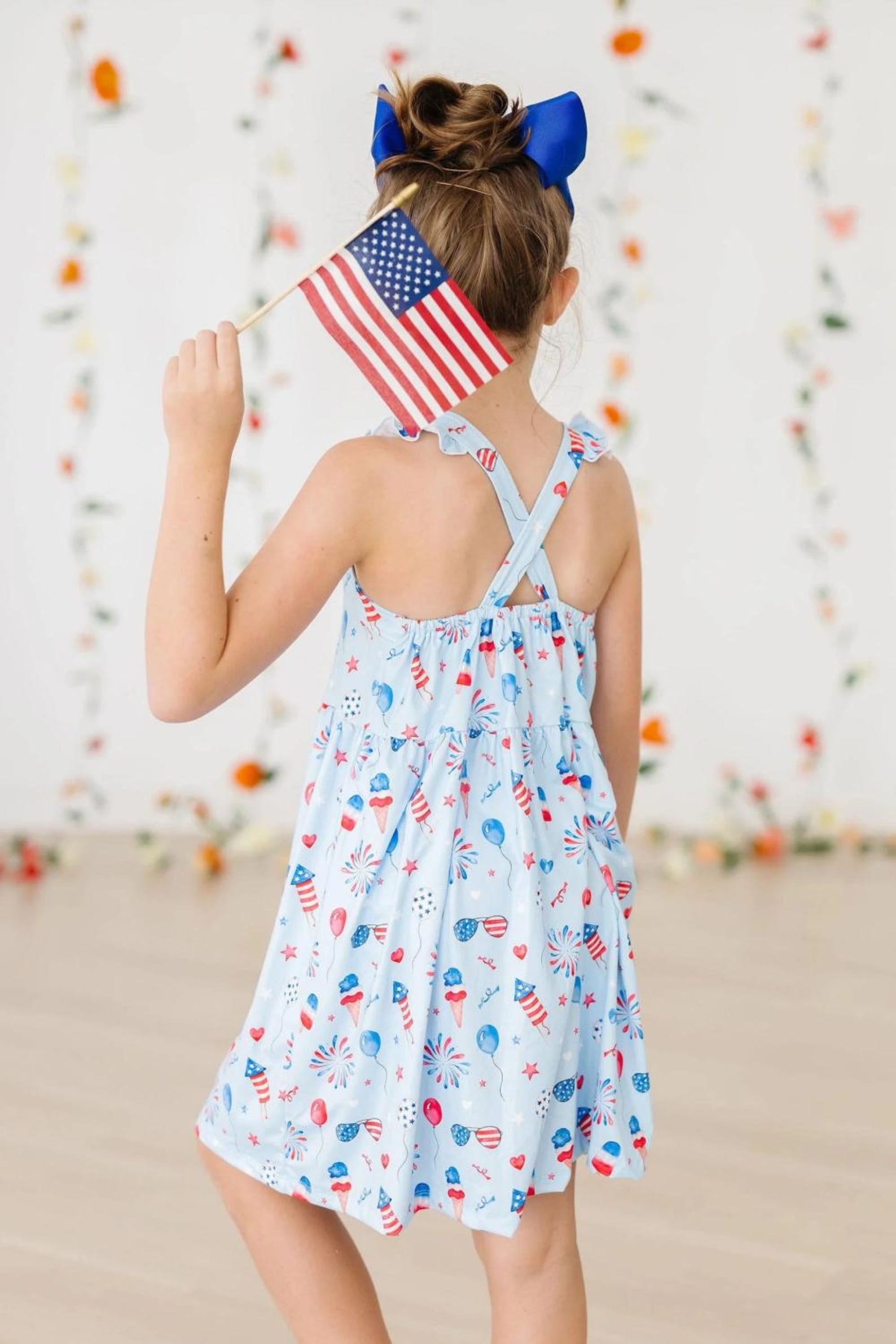 Ruffle Cross Back Dress