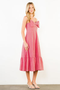 Gingham Bow Midi Dress