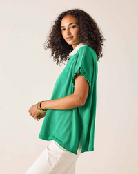 Catalina Short Sleeve Ruffle Tee