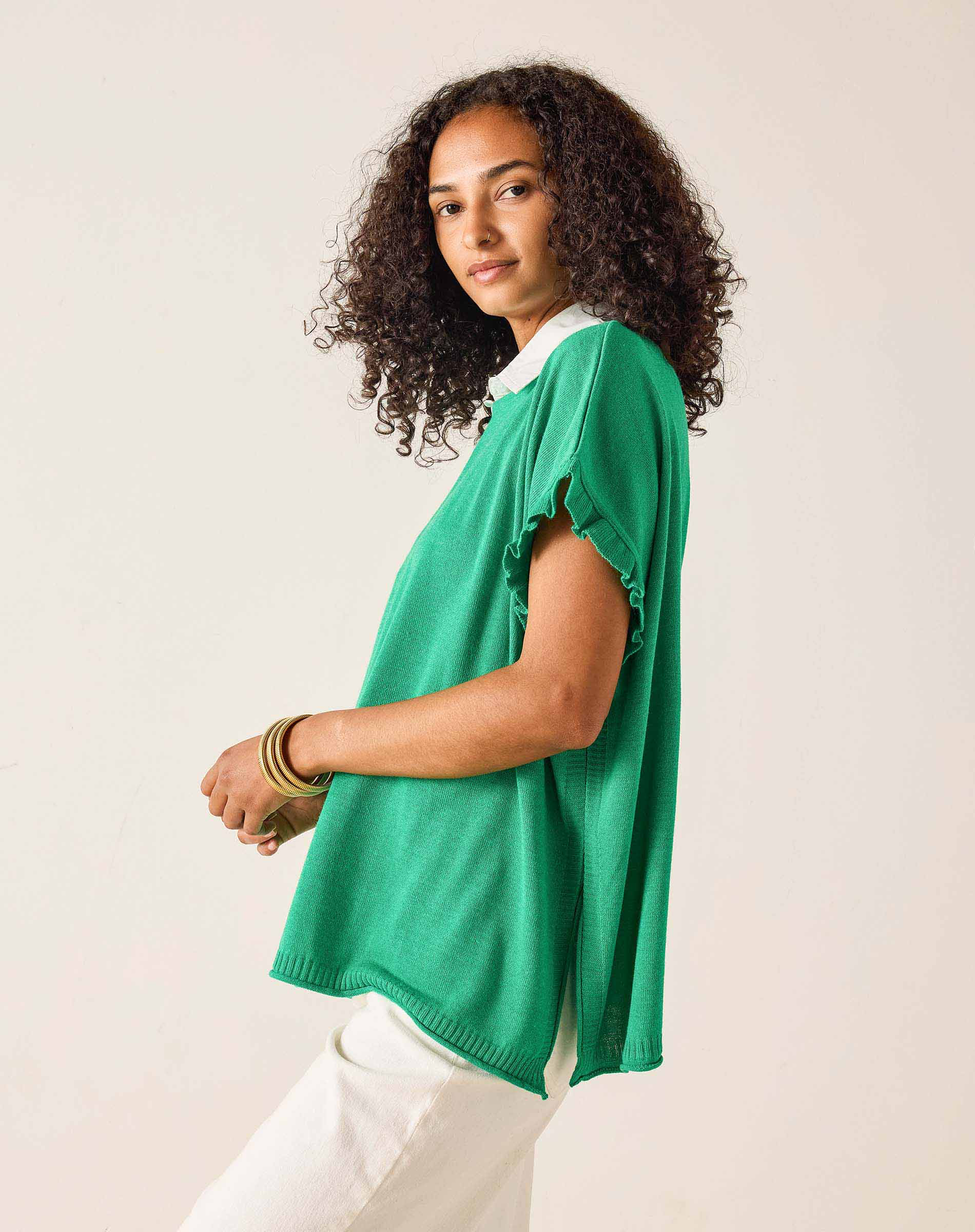 Catalina Short Sleeve Ruffle Tee