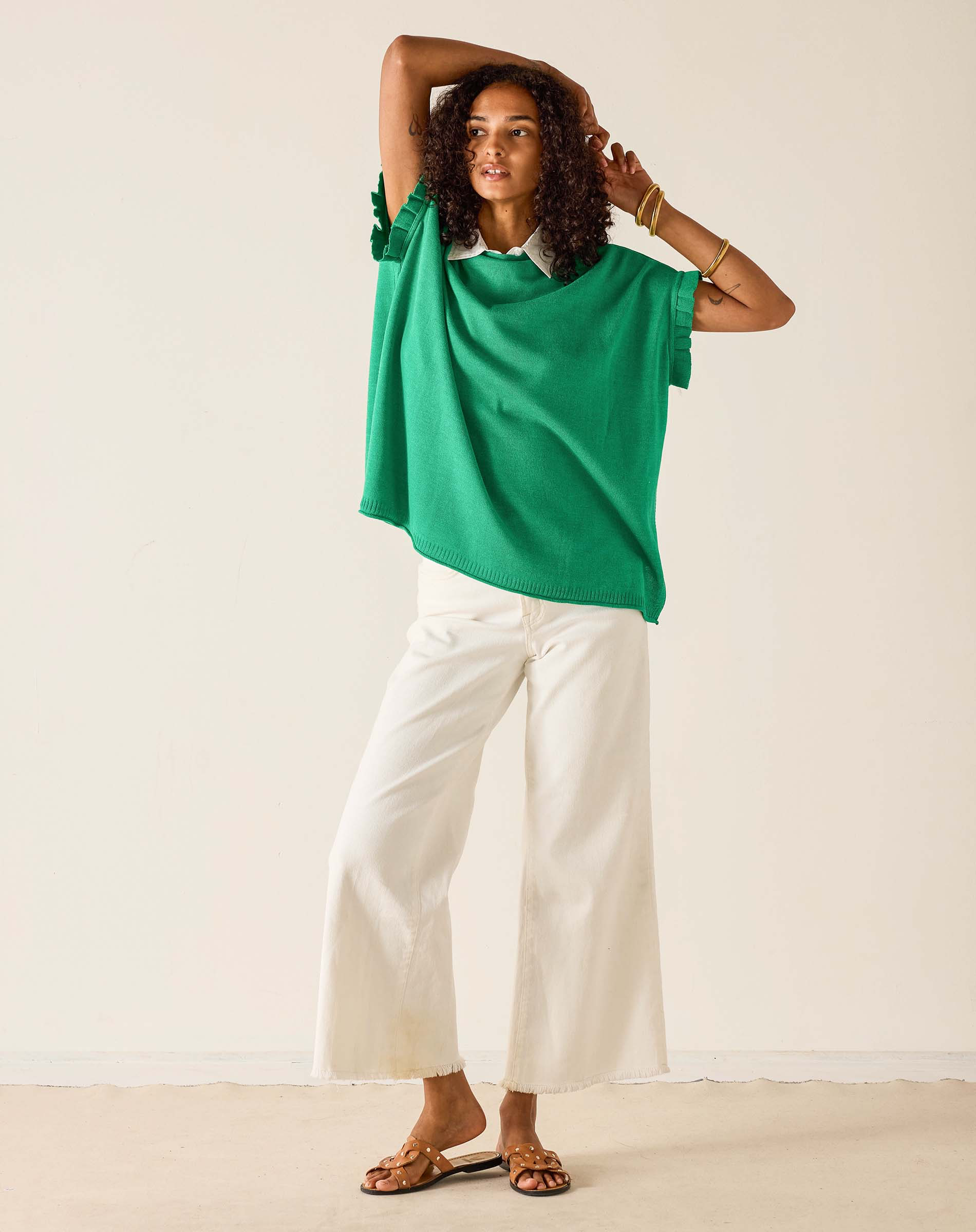 Catalina Short Sleeve Ruffle Tee