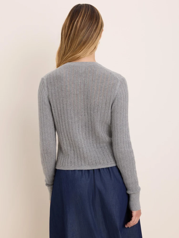 Pointelle Pocket Cardigan