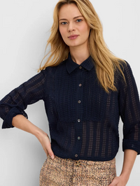 Chiffon Jacquard Tuxedo Shirt